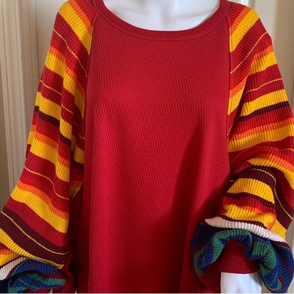 Free People Rainbow Dreams Pullover Knit Top - Picture 6 of 10